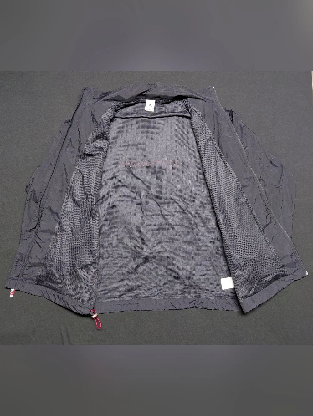 Vintage Air Jordan Nike Black Windbreaker Zip Up Jacket Track Men's Sz XXL - Picture 3 of 13